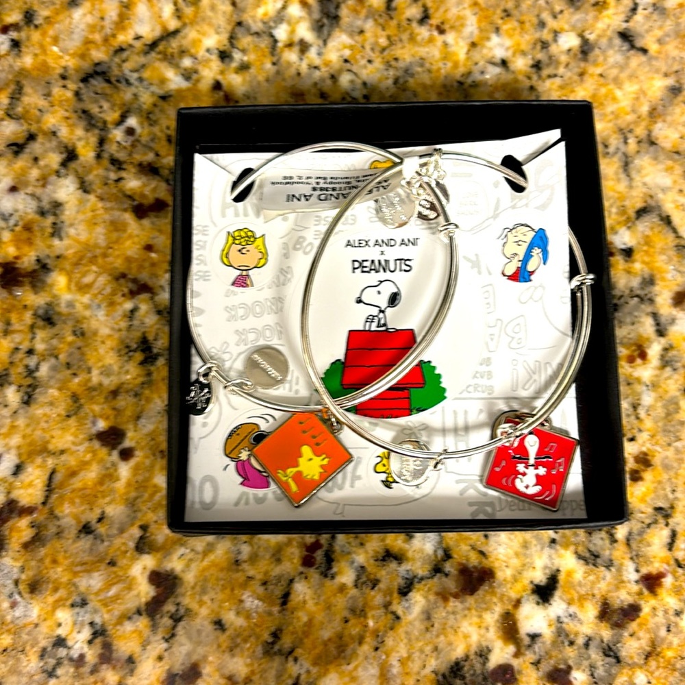 Alex and Ani: 5 Snoopy bracelets & 1 Disney Bracelet
